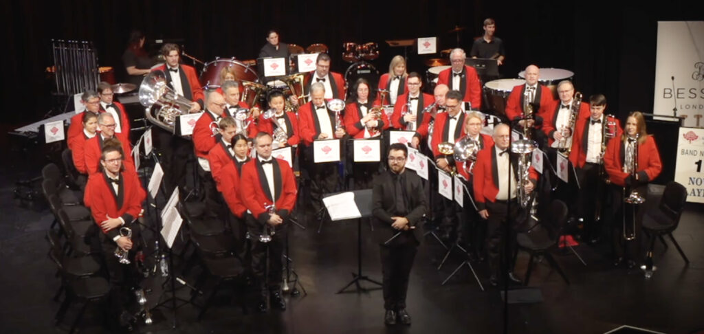 The Band on stage at the NSW States competitions